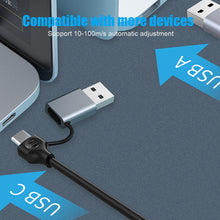 Load image into Gallery viewer, Double Head Type C/usb To Rj45 Typec Mobile Computer To Network Port Rj45 Ethernet Converter 100M