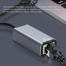 Load image into Gallery viewer, Double Head Type C/usb To Rj45 Typec Mobile Computer To Network Port Rj45 Ethernet Converter 100M