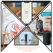 Load image into Gallery viewer, WIFI Smart Switch AC 220V Wireless Socket Plug 16A Tuya Smart Life Home Appliance Outlet Switch for Alexa Google Home