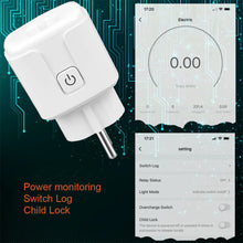 Load image into Gallery viewer, WIFI Smart Switch AC 220V Wireless Socket Plug 16A Tuya Smart Life Home Appliance Outlet Switch for Alexa Google Home