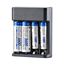 Load image into Gallery viewer, Smart 4-slot USB Charger AA AAA High-capacity 1.2V Ni-MH Rechargeable Battery High Current Full Power To Green Light