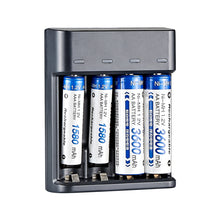Load image into Gallery viewer, Smart 4-slot USB Charger AA AAA High-capacity 1.2V Ni-MH Rechargeable Battery High Current Full Power To Green Light