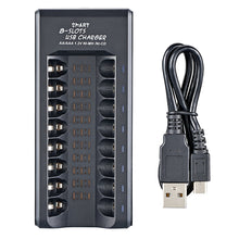 Load image into Gallery viewer, Smart 8-slot USB Charger 1.2V NiMH Rechargeable Battery AA/AAA Charging Box Full Power Off