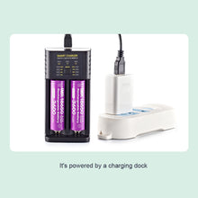 Load image into Gallery viewer, Smart 18650 Battery Charger 2-slot Lithium-ion Battery AA Ni-MH 1.2v Battery High Current 2A Charging