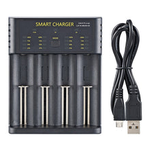 Load image into Gallery viewer, Smart 18650 Battery Charger 4-slot Lithium-ion Battery AA Ni-MH 1.2v Battery High Current 2A Charging