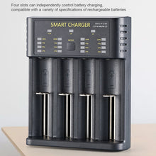 Load image into Gallery viewer, Smart 18650 Battery Charger 4-slot Lithium-ion Battery AA Ni-MH 1.2v Battery High Current 2A Charging