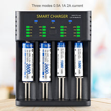 Load image into Gallery viewer, Smart 18650 Battery Charger 4-slot Lithium-ion Battery AA Ni-MH 1.2v Battery High Current 2A Charging