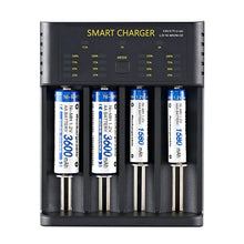 Load image into Gallery viewer, Smart 18650 Battery Charger 4-slot Lithium-ion Battery AA Ni-MH 1.2v Battery High Current 2A Charging