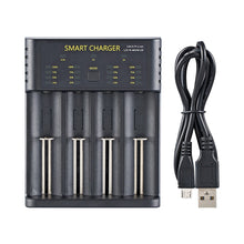 Load image into Gallery viewer, Smart 18650 Battery Charger 4-slot Lithium-ion Battery AA Ni-MH 1.2v Battery High Current 2A Charging