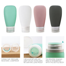 Load image into Gallery viewer, 30ml/60ml/90ml Silicone Travel Bottles Sub-packaging Storage Bottles Leakproof Refillable Small Sample Bottle for Shampoo Conditioner Lotion Skin Care Products