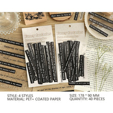 Load image into Gallery viewer, 40pcs/set Fancy Fantasise Series Stickers English Sentence Decorative Labels Journal Album Planner Scrapbooking Diary DIY Decoration Stickers Stationery Supplies