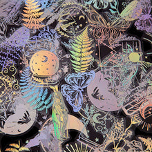 Load image into Gallery viewer, 45pcs Laser Effect Moon Butterfly Decorative Stickers Bronzing PET Labels for Journal Diary Scrapbooking DIY Stickers Stationery Supplies