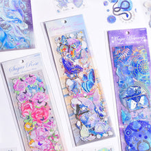 Load image into Gallery viewer, 3pcs/pack Magic Butterfly Whale Decorative Stickers Laser Effect Bronzing Sticker Scrapbooking Label Diary Art Journal Planner