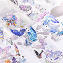 Load image into Gallery viewer, 3pcs/pack Magic Butterfly Whale Decorative Stickers Laser Effect Bronzing Sticker Scrapbooking Label Diary Art Journal Planner
