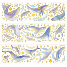 Load image into Gallery viewer, 3pcs/pack Magic Butterfly Whale Decorative Stickers Laser Effect Bronzing Sticker Scrapbooking Label Diary Art Journal Planner
