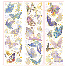 Load image into Gallery viewer, 3pcs/pack Magic Butterfly Whale Decorative Stickers Laser Effect Bronzing Sticker Scrapbooking Label Diary Art Journal Planner