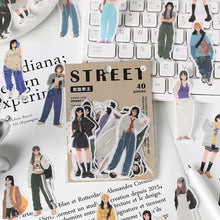 Load image into Gallery viewer, 40pcs Fashion Street Girl Decorative Stickers DIY Scrapbooking Labels Diary Journal Album Decoration Stickers Stationery Supplies