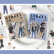 Load image into Gallery viewer, 40pcs Fashion Street Girl Decorative Stickers DIY Scrapbooking Labels Diary Journal Album Decoration Stickers Stationery Supplies
