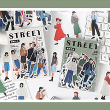 Load image into Gallery viewer, 40pcs Fashion Street Girl Decorative Stickers DIY Scrapbooking Labels Diary Journal Album Decoration Stickers Stationery Supplies