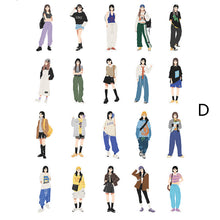 Load image into Gallery viewer, 40pcs Fashion Street Girl Decorative Stickers DIY Scrapbooking Labels Diary Journal Album Decoration Stickers Stationery Supplies