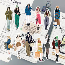 Load image into Gallery viewer, 58pcs Four Seasons Fashion Dress Girl Decorative Stickers DIY Scrapbooking Labels Diary Journal Album Decoration Stickers Stationery Supplies