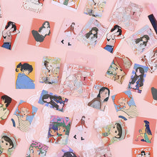 Load image into Gallery viewer, 46pcs Kawaii Newspaper Girl Decorative Stickers Scrapbooking Label Diary Stationery Album Phone Cup Journal Planner Stickers