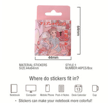 Load image into Gallery viewer, 46pcs Kawaii Newspaper Girl Decorative Stickers Scrapbooking Label Diary Stationery Album Phone Cup Journal Planner Stickers