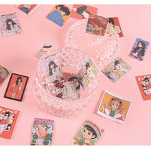 Load image into Gallery viewer, 46pcs Kawaii Newspaper Girl Decorative Stickers Scrapbooking Label Diary Stationery Album Phone Cup Journal Planner Stickers