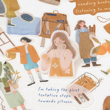 Load image into Gallery viewer, 40pcs Four Seasons Girls Decorative Paper Sticker Scrapbooking Labels Diary Journal Album Phone Sickers Stationery Supplies