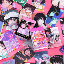 Load image into Gallery viewer, 50pcs Cool Midnight Girl Decorative Stickers Scrapbooking Label Diary Stationery Album Phone Cup Journal Planner Stickers