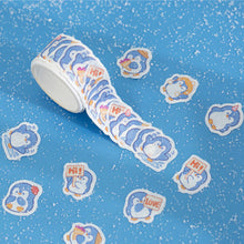 Load image into Gallery viewer, 100PCS/Roll Kawaii Cloud Zoo Masking Washi Tape Cute Cat Penguin Decorative Sticker Tape DIY Scrapbooking Label
