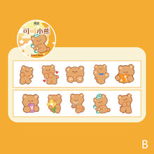 Load image into Gallery viewer, 100PCS/Roll Kawaii Cloud Zoo Masking Washi Tape Cute Cat Penguin Decorative Sticker Tape DIY Scrapbooking Label