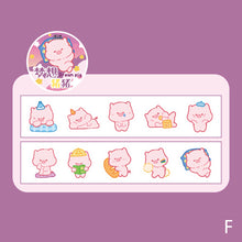 Load image into Gallery viewer, 100PCS/Roll Kawaii Cloud Zoo Masking Washi Tape Cute Cat Penguin Decorative Sticker Tape DIY Scrapbooking Label