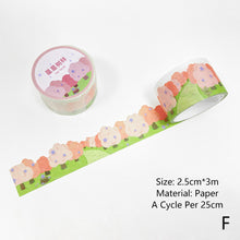 Load image into Gallery viewer, 25mm*3m Forest Cloud Series Decorative Adhesive Tape Flower Tree Masking Washi Tape Scrapbooking Decoration Tapes