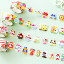 Load image into Gallery viewer, 30mm*3m Cartoon Animal Party Series Decorative Adhesive Tape Kawaii Masking PET Tape Scrapbooking Decoration Tapes