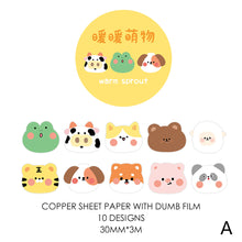 Load image into Gallery viewer, 30mm*3m Cartoon Animal Party Series Decorative Adhesive Tape Kawaii Masking PET Tape Scrapbooking Decoration Tapes