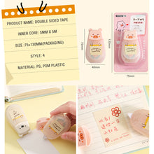 Load image into Gallery viewer, 5mm*5m Kawaii Animal Bear Double Sided Tape Dispensing Adhesive Paper Tape DIY Scrapbooking Glue Office School Stationery Supplies