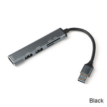 Load image into Gallery viewer, USB Hub Support High Resolution Hub3.0 Card Reader Usb Splitter 5 in 1