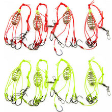 Load image into Gallery viewer, 4Pcs/Lot 6 Hooks Explosion Fishing Hook Fishing Lure Bait Trap Feeder Cage Sharp Fishing Hook with Stainless Steel Springs