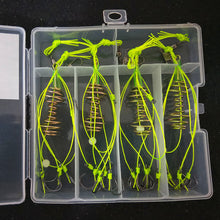 Load image into Gallery viewer, 4Pcs/Lot 6 Hooks Explosion Fishing Hook Fishing Lure Bait Trap Feeder Cage Sharp Fishing Hook with Stainless Steel Springs