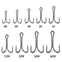 Load image into Gallery viewer, 50 pcs/pack Double Hook Luya Hook With Barb Anchor Hook Fishing Luya Fish Hook Thunder Frog Hook Fishing Gear