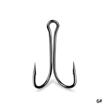 Load image into Gallery viewer, 50 pcs/pack Double Hook Luya Hook With Barb Anchor Hook Fishing Luya Fish Hook Thunder Frog Hook Fishing Gear