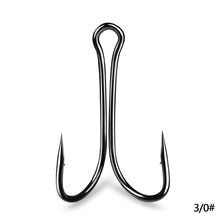 Load image into Gallery viewer, 50 pcs/pack Double Hook Luya Hook With Barb Anchor Hook Fishing Luya Fish Hook Thunder Frog Hook Fishing Gear