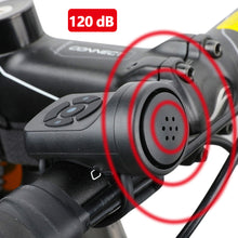 Load image into Gallery viewer, 4 Sounds Bike Electronic Loud Horn 120 Db Warning Safety Electric Bicycle Handlebar Bell USB Charging Cycling Accessories