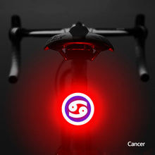Load image into Gallery viewer, Bicycle Taillight Twelve Constellations USB Charge Led Bike Light Flash Tail Rear Lights for road Mtb Bike Seatpost