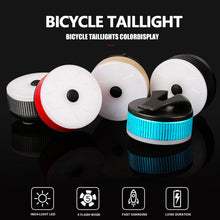 Load image into Gallery viewer, 5 Modes Led Rear Light Bicycle High Visibility Rechargebale Usb Bike Tail Light Round Shape Multifunctional Flashing Bike Lamps