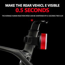 Load image into Gallery viewer, 5 Modes Led Rear Light Bicycle High Visibility Rechargebale Usb Bike Tail Light Round Shape Multifunctional Flashing Bike Lamps
