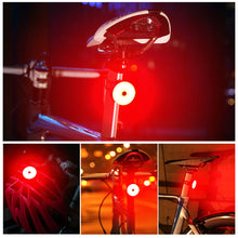 Load image into Gallery viewer, 5 Modes Led Rear Light Bicycle High Visibility Rechargebale Usb Bike Tail Light Round Shape Multifunctional Flashing Bike Lamps