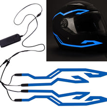 Load image into Gallery viewer, 4 Flashing Warning Lights Waterproof Motorcycle Bike Helmet LED cold light Strip Sticker Night Riding Helmet Kit