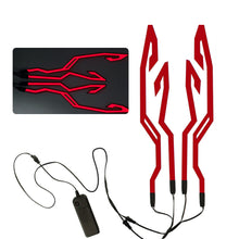 Load image into Gallery viewer, 4 Flashing Warning Lights Waterproof Motorcycle Bike Helmet LED cold light Strip Sticker Night Riding Helmet Kit